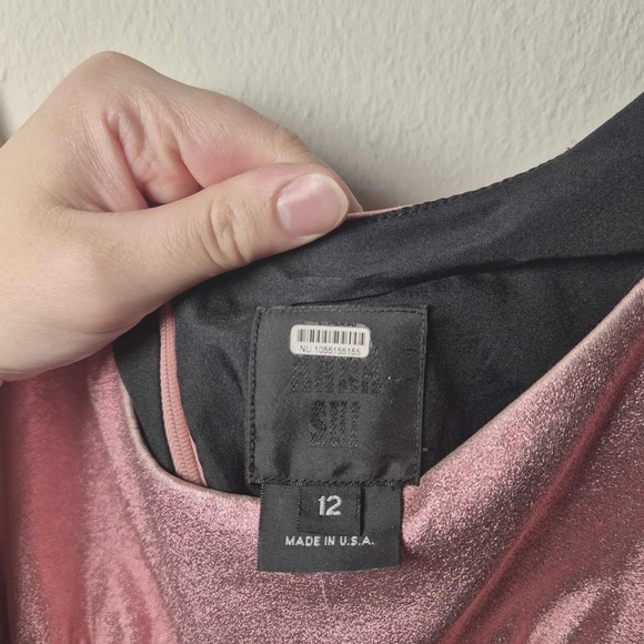 Anna Sui Bubble Gum Pink Whimsigoth Fairy Metallic Faux Leather Mini Dress US 12 - Picture 12 of 14